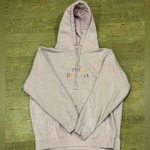 Happiness Project Light Pink Hoodie Sweater Size M
